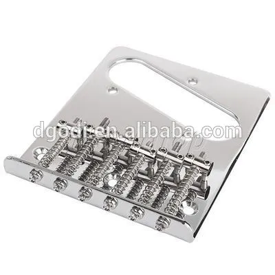 chrome plated steel guitar bridge, electric guitar bridge, acoustic guitar bridge