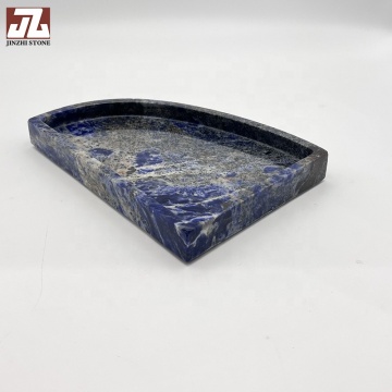 Luxury Blue Marble Travertine Trays - Home Decor & Interior Design Accessories