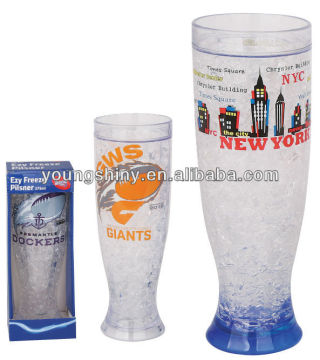 13oz DOUBLE WALL PS BEER MUG W/COLD GEL INSIDE
