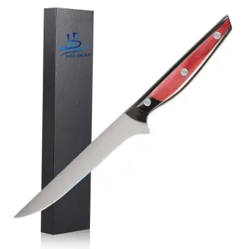 Professional Red Pakkawood Handle Flexible Boning Knife - 6.5 Inch Kitchen Knife