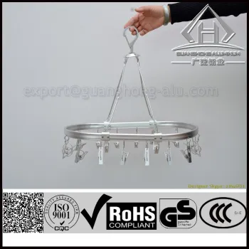 Aluminum metal clothes hanger hook