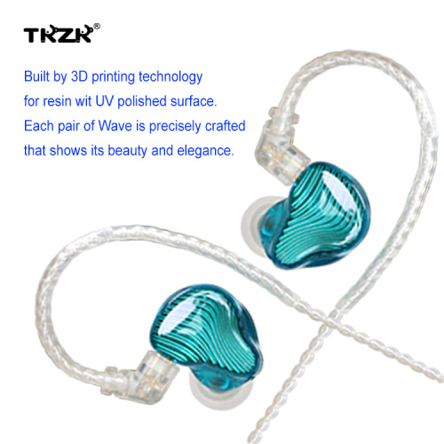 Green TKZK WAVE Hybrid Drivers Hifi Earphone wired