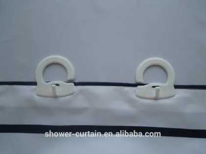 100% polyester linen look fabric shower curtain