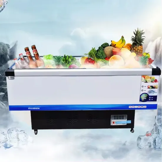 Supermarket Seafood Fridge Commercial Island Freezer Deep Horizontal Display Freezer