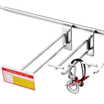 BX011 Double Wires Slatwall Hook - Europe Slatwall Display Hook With Price Tag Holder Manufacturer