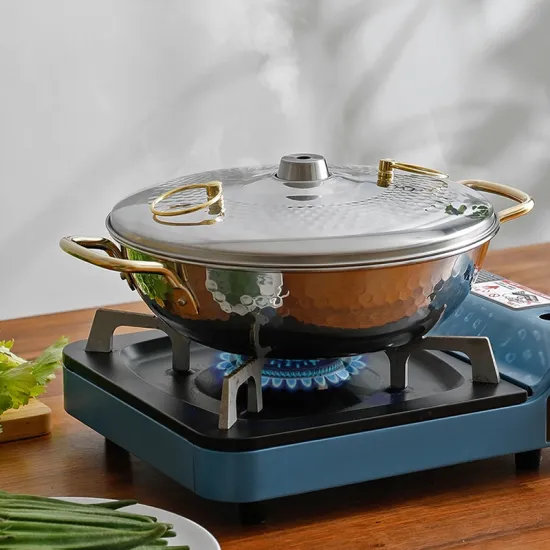 304 Stainless Steel Multi-user Shabu Shabu Pot with Two Ears for Japanese Hot Pot