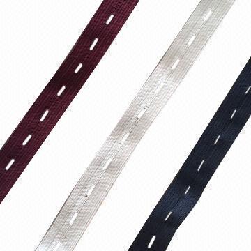 Button Hole Elastic Webbing, Various Colors and Widths are Available