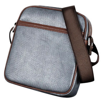 Synthetic Leather Shoulder Bag, Waterproof Nylon, Canvas and PU Accessories, Roomy Interior