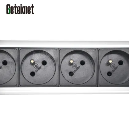 3M 1.5U 19'' PDU 8 Way French Socket Rack Mount 16A Power Distribution Unit Euro Type Server Rack Mount PDU