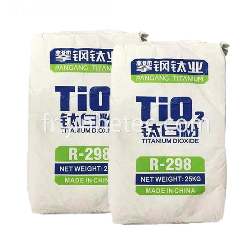 R$ 298 Tio2 Chine Haut pureté TiO2 Titane Dioxyde Rutile R298 Fabricants
