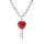 Gemstone Heart Shape Key Chain Necklace Natural Stone Pendant Necklace