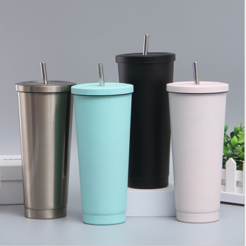 tasse de voyage bouteille d'eau SS tasse de paille