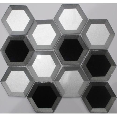 73 x 73 goldene Cover Hexagon Mosaik Fliesen