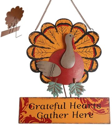 Thanksgiving Hanging Turkey Wall Decor Welcome Sign