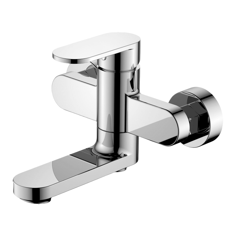 Single lever bath facuet for exposed installation