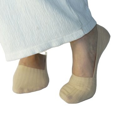 OEM Fashionable Cut & Sewn Stripes Texture No Show Foot Liner Invisible Socks for Women