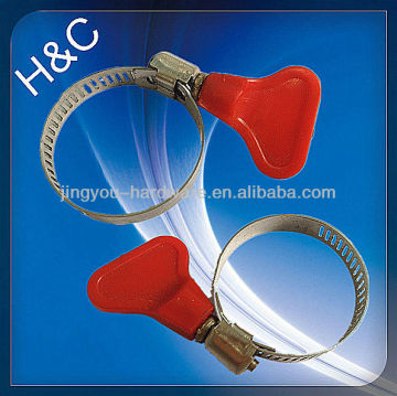 Worm Drive Hose Clamp With Thumb Screw