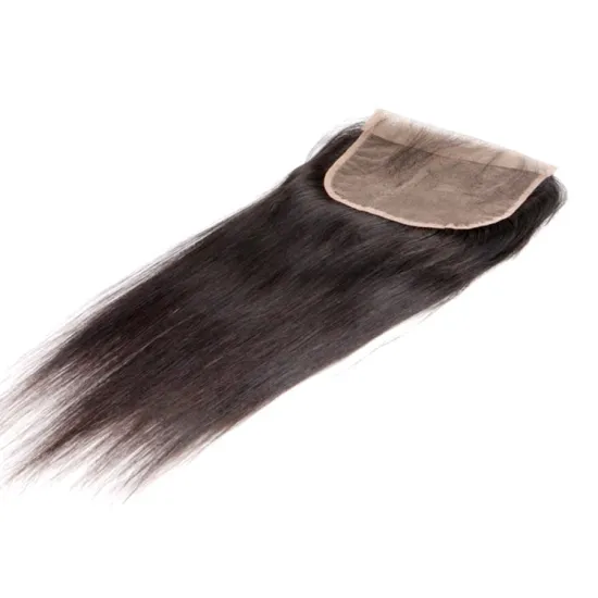 Customized Virgin Brazilian Hair Pre Plucked Silk Base 4X4 5X5 7X7 6X6 Lace Closure With Baby Hair