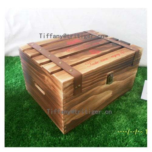 Custom Design Packaging Handmade Solid Wood Wine Box