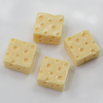 Cubo quadrato Formaggio a forma di cibo Cabochon in resina fatto a mano Decorazione artigianale Perline Slime Custodia per cellulare Charms fai da te Spacer