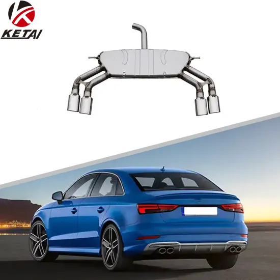 2013-2020 AUDI A3 Sedan S-line S3 Style Rear Bumper Exhaust Accessories