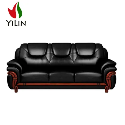 Antique Chinese Leather Sofa Set for Living Room