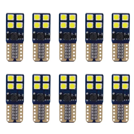 T10 Canbus Error-Free LED Light Bulbs 12V for Car Interior