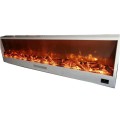 embedded electric fireplace white color