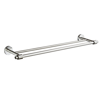 Polished Wall-Mounted 304 Stainless Steel Bathroom Towel Rack