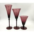 solid color hand made martini glass cup