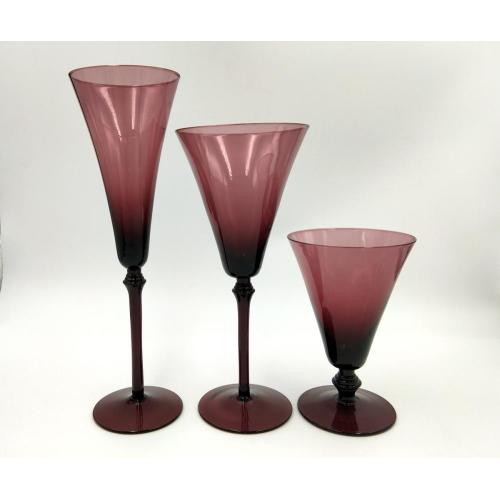 solid color hand made martini glass cup