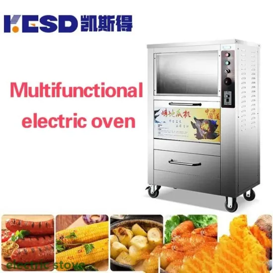 Electrical Sweet Potato Baker Machine Horizontal Type Fresh Corn Roasting Machine Electric Rotary Oven
