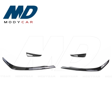 Carbon Fiber Front Bumper Canards for 2016-2017 Mercedes-Benz A-Class W176 A250 A260 AMG A45 - Revozport Style
