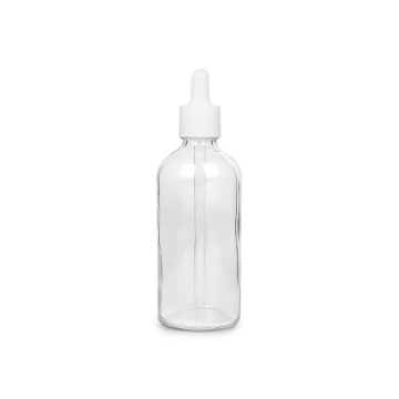 garrafa de vidro de vidro essencial de 100 ml de óleo transparente