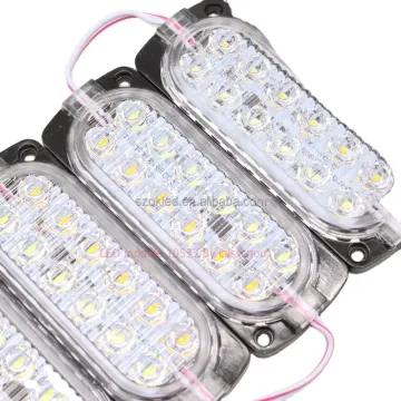 12V Waterproof IP65 SMD 2835 LED Injection Module for Traffic Car Accessories - Double Yellow Green Warning Lights