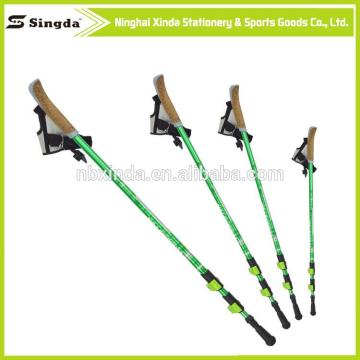 Aluminium Alloy cork handle Telescopic Trekking Pole