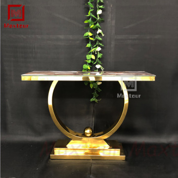 Luxury Modern Nordic Steel Marble Console Table