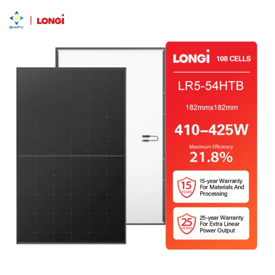 High Efficiency 182mm Silicon Solar Panels: 410W, 415W, 420W, 425W | 108 Half Cell All-Black Photovoltaic Modules by LONGi
