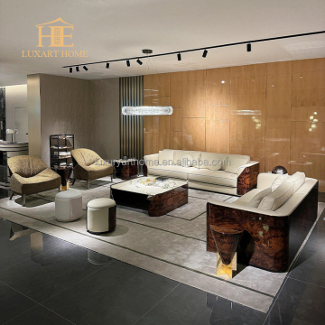 Hochwertige luxuriöse italienische moderne Ledersektion Couch