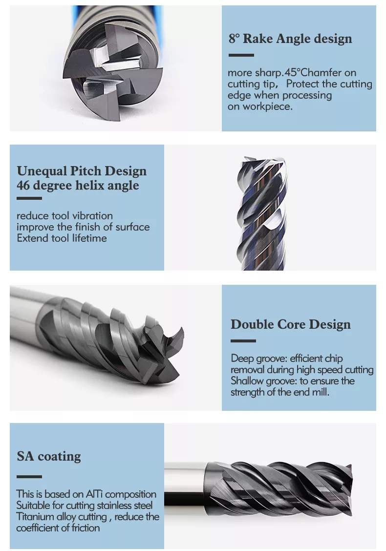 New Design carbide endmill Cutter For Stainless Steel