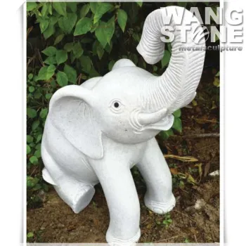 Outdoor Marble Stone Elephant Garden Statue
