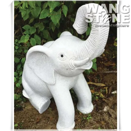 Outdoor Marble Stone Elephant Garden Statue