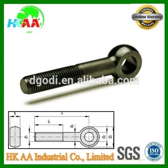 Stainless steel / brass eye bolt, anchor eye bolt, lifting eye bolt