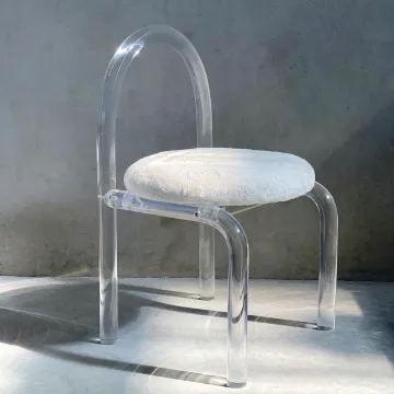 Transparent Acrylic Creative Design Leisure Dining Chair with Crystal Back