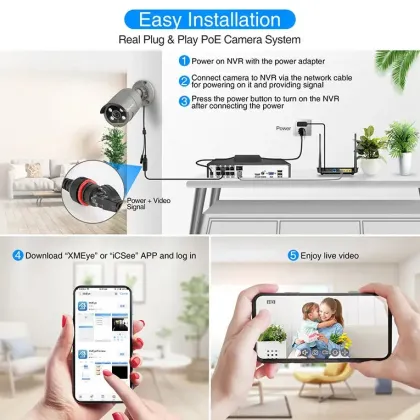 Weatherproof Security Alarm with CCTV Camera Set - Surveillance & Network Video Camera Systems