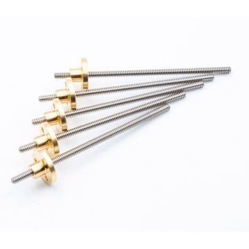 T5 5MM Stainless Steel Lead Screw 350mm with Nylon Brass Nut