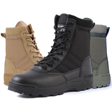 Waterproof Abrasion-Resistant High Ankle Hiking Boots with Side Zipper