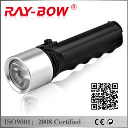 Plastic underwater flashlight