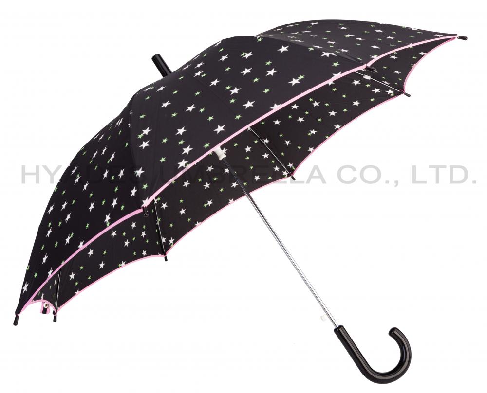 Cute Star Printed Auto Open Kids Umbrella