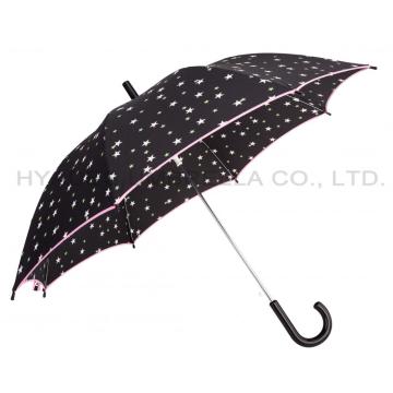 Cute Star Printed Auto Open Kids Umbrella